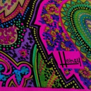 Honey paisley silk scarf